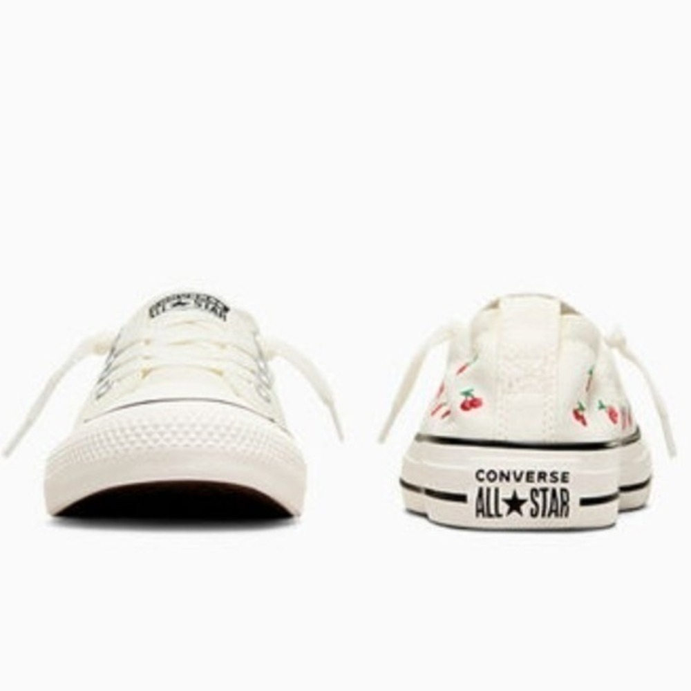 Converse Chuck Taylor All Star Shoreline Slip White Cherry Embroidery NWOT 7.5 - Picture 4 of 14